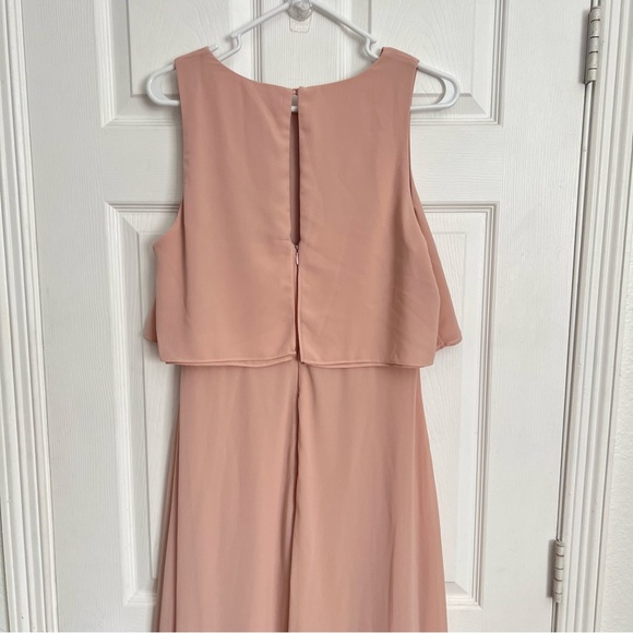 Lulu’s | Utterly Enchanting Lined Sleeveless Maxi Dress Gown Blush Medium - Picture 8 of 11